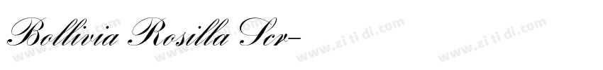 Bollivia Rosilla Scr字体转换